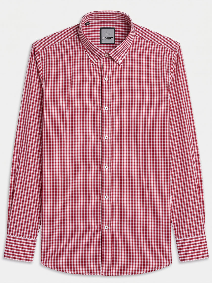 Gingham Check Cotton Shirt